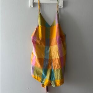 Colorful Plaid Romper